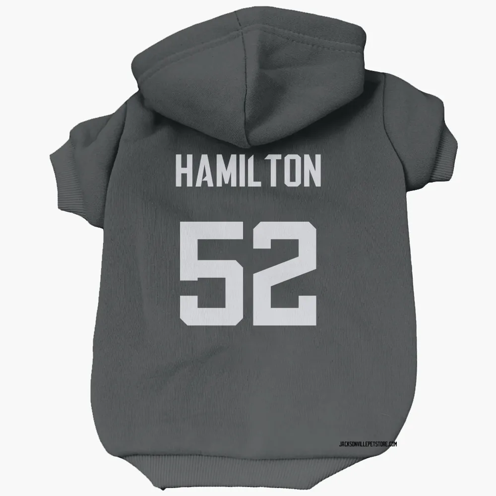 Jacksonville Jaguars DaVon Hamilton Black Pet Hoodie for Dog & Cat