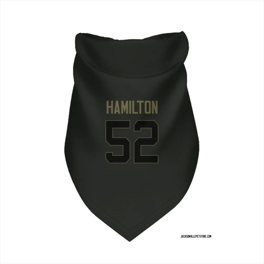 Jacksonville Jaguars DaVon Hamilton Black Service Pet Bandana for Dog & Cat