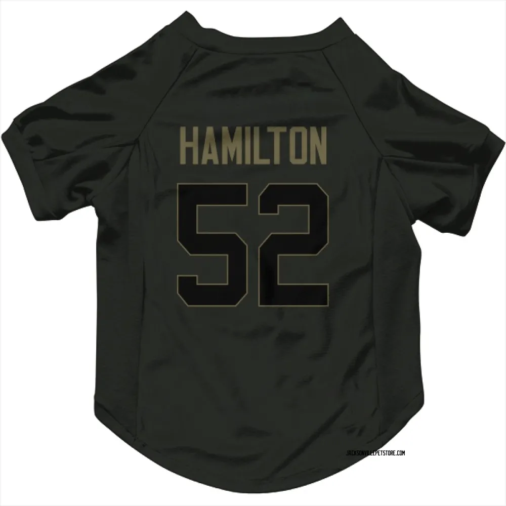 Jacksonville Jaguars DaVon Hamilton Black Service Pet Jersey for Dog & Cat
