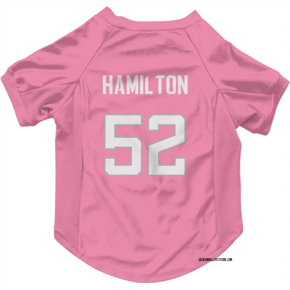 Jacksonville Jaguars DaVon Hamilton Pink Pet Jersey for Dog & Cat