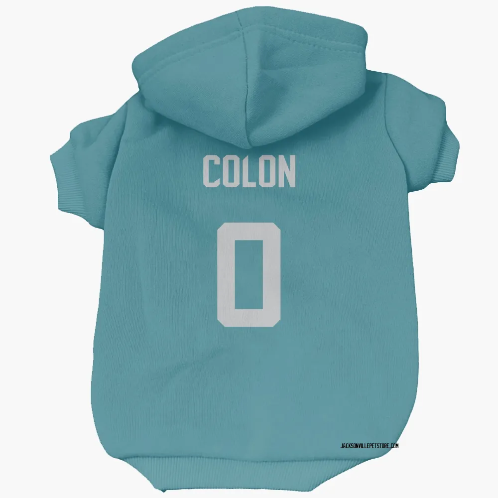 Jacksonville Jaguars Trystan Colon Teal Pet Hoodie for Dog & Cat