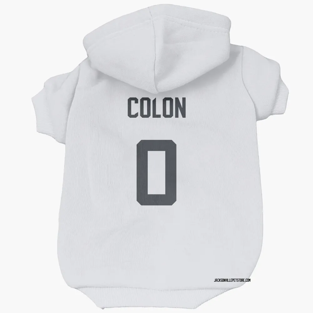 Jacksonville Jaguars Trystan Colon White Pet Hoodie for Dog & Cat